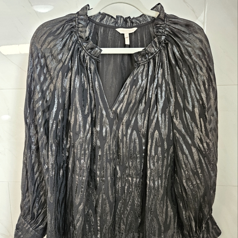 Size 4 Rebecca Taylor black top